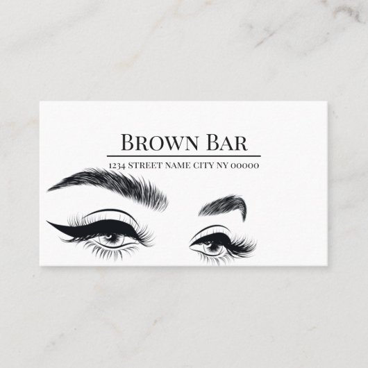 Microblading Augenbrauen & Wimpern, Wimpernverläng Visitenkarte (Vorderseite)