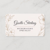 Microblading Blumen QR Code Profi Visitenkarte (Vorderseite)