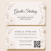 Microblading Blumen QR Code Profi Visitenkarte