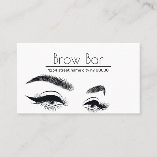 Microblading Brauen & Wimpern, Wimpernverlängerung Visitenkarte (Vorderseite)