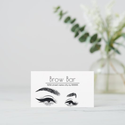 Microblading Brows & Lashes, Eyelash Extensions Bu Visitenkarte (Stehend Vorderseite)