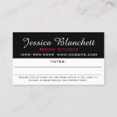 Microblading Brows & Lashes Salon Terminkarte (Rückseite)