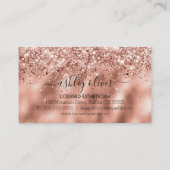 Microblading Brows Rose Gold Glitzer Makeup Artist Visitenkarte (Rückseite)
