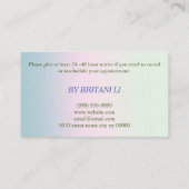 Microblading Brows Salon, Gradient Terminkarte (Rückseite)