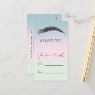 Microblading Brows Salon, Gradient Terminkarte