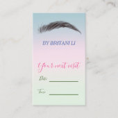 Microblading Brows Salon, Gradient Terminkarte (Vorderseite)