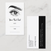 Microblading Brows Salon Terminierungskarte Terminkarte (Vorne/Hinten)