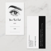 Microblading Brows Salon Terminierungskarte Terminkarte (Vorne/Hinten)