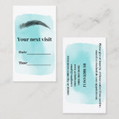 Microblading Brows Salon Terminkarte (Vorne/Hinten)