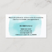 Microblading Brows Salon Terminkarte (Rückseite)