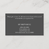 Microblading Brows Salon Terminkarte (Rückseite)