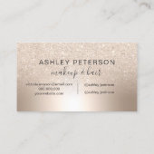 Microblading chic gold Glitzer ombre Metallic Foli Visitenkarte (Rückseite)