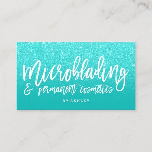 Microblading eleganter visitenkarte (Vorderseite)