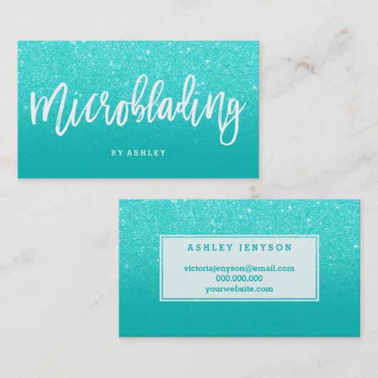 Microblading eleganter visitenkarte (Vorne/Hinten)
