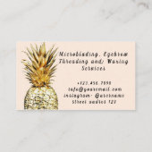 Microblading, Eyebrow Threading und Waxing Service Visitenkarte (Rückseite)