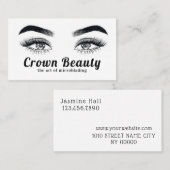 Microblading Eyebrows & Eyelashes Salon Visitenkarte (Vorne/Hinten)