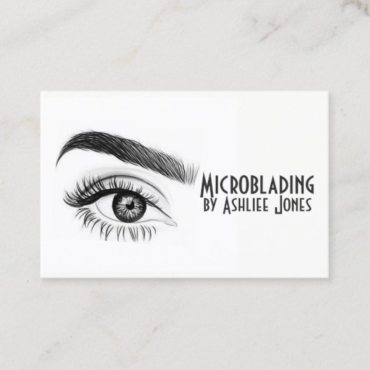 Microblading Eyebrows & Lashes Salon Visitenkarte (Vorderseite)