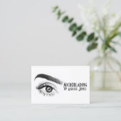 Microblading Eyebrows & Lashes Salon Visitenkarte (Stehend Vorderseite)