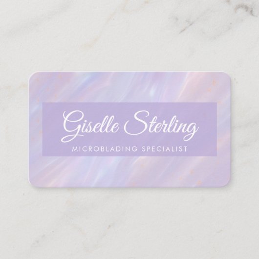 Microblading-Iridescent-Opal-QR-Code Visitenkarte (Vorderseite)