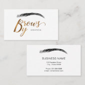 Microblading-Künstler in Goldfarbe Visitenkarte (Vorne/Hinten)