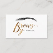 Microblading-Künstler in Goldfarbe Visitenkarte (Vorderseite)