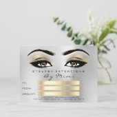 Microblading Lashes Makeup Artist Certificate Gift (Stehend Vorderseite)