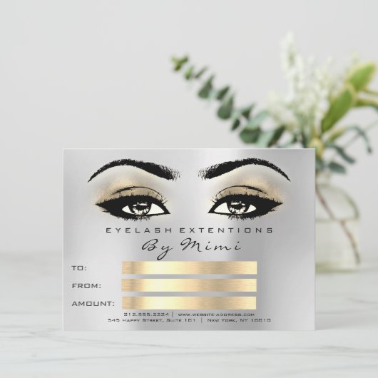 Microblading Lashes Makeup Artist Certificate Gift (Stehend Vorderseite)
