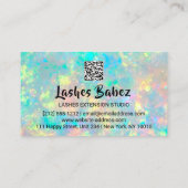 Microblading Makeup Eyelash Aquamarin Holograph Visitenkarte (Rückseite)