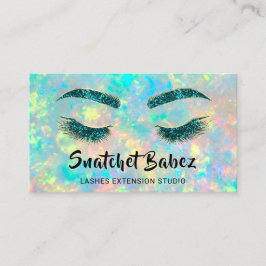 Microblading Makeup Eyelash Aquamarin Holograph Visitenkarte