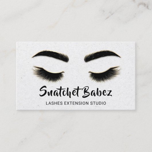 Microblading Makeup Eyelash Studio Logo QR Grau Visitenkarte (Vorderseite)