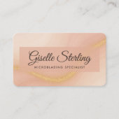Microblading Neutral Beige Gold QR-Code Visitenkarte (Vorderseite)