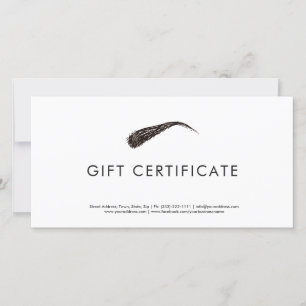 Microblading Simple Modern Gift Certificate Dankeskarte