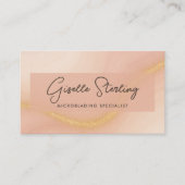 Microblading Watercolor QR Code Visitenkarte (Vorderseite)