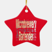 Microbrewerry Barkeeper Extraordinaire Keramik Ornament (Hinten)