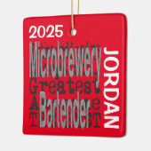 Microbrewerry Barkeeper Extraordinaire Keramikornament (Links)