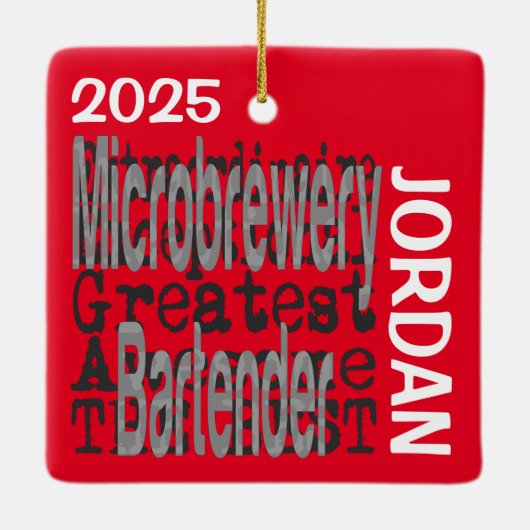 Microbrewerry Barkeeper Extraordinaire Keramikornament (Rückseite)