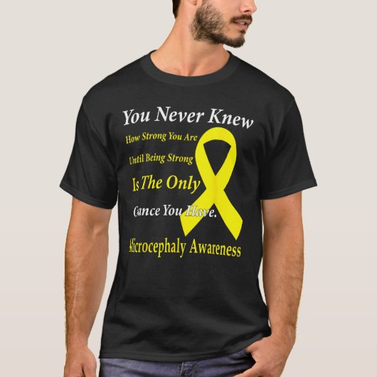 Microcephaly Awareness Yellow Ribbon Support T-Shirt (Vorderseite)
