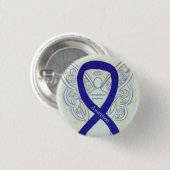 Microdeletion Syndrome Awareness Ribbon Angel Butt Button (Vorne & Hinten)