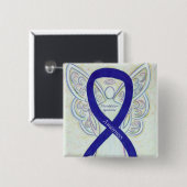 Microdeletion Syndrome Awareness Ribbon Button (Vorne & Hinten)