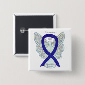 Microdeletion Syndrome Awareness Ribbon Button (Vorne & Hinten)
