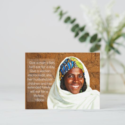 Microfinance Postcard Postkarte (Stehend Vorderseite)