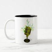 microfono con notas musicales zweifarbige tasse (Links)