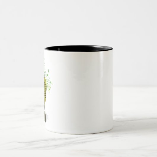 microfono con notas musicales zweifarbige tasse (Mittel)