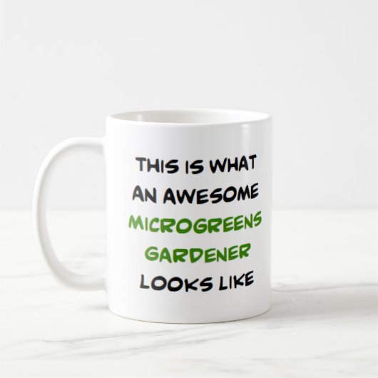 microgreens gardener, awesome kaffeetasse (Links)