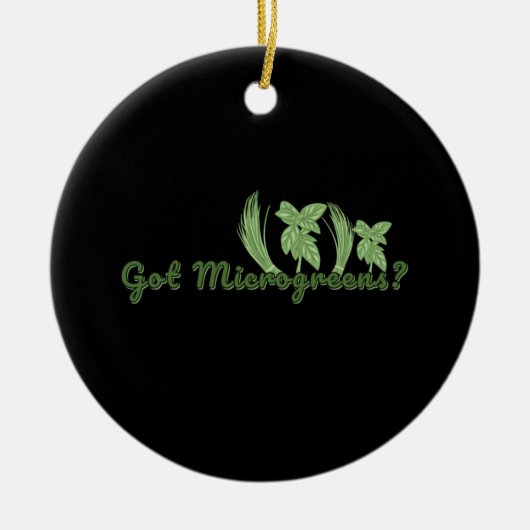 Microgreens Garening Keramik Ornament (Vorne)
