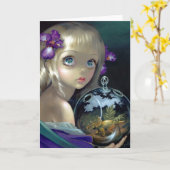 "Microkosmos: Triceratops-" Gruß-Karte Karte (Gelbe Blume)