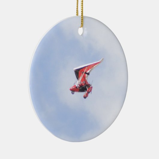 Microlight Flugzeug Keramik Ornament (Rechts)