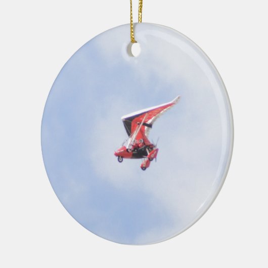 Microlight Flugzeug Keramik Ornament (Links)