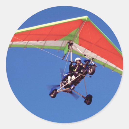 Microlight Flying in Sky, Western Cape Runder Aufkleber (Vorderseite)