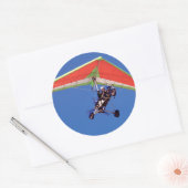 Microlight Flying in Sky, Western Cape Runder Aufkleber (Umschlag)